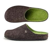 ESTRO Pantofole Uomo Invernali Chiuse - Ciabatte Feltro Uomo Suola Goma Ciabatte Casa F05 (Marrone, 46 EU)