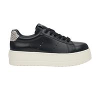 Estro, ,Shoes ,Donna ,Nero ,36 EU Sneakers Basse in Pelle Nera con Suola Chunky