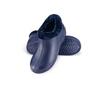 ESTRO Stivaletti Pioggia Donna Gomma - Zoccoli Donna Invernali Ciabatte Giardino Uomo Zoccoli Gomma con Pelo Stivali da Giardino Uomo A16 (36, Blu Scuro)