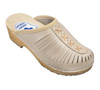 ESTRO Zoccoli Legno Donna Estivi - Zoccoli Donna Legno Sabot Donna Pelle Zoccoli Donna Estive di Legno CDL01 (37, CDL01 Cappuccino)