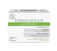 Estromineral Gonfiore, Integratore per Menopausa con Equiseto, Isoflavoni di Soia e Vitamina D3, Supporto per il Drenaggio dei Liquidi e Gonfiore, 30 Compresse