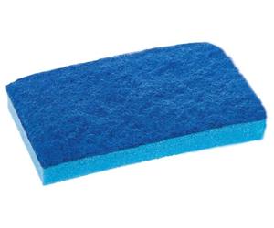 Estropajo Multiusos Fibra Azul Con Esponja - No Raya