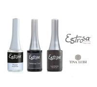 Estrosa - Base Primer Non Acido 14ml + Defence Coat 14ml + Lucidante 14ml