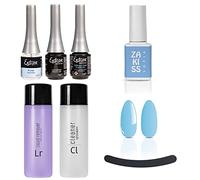 ESTROSA KIT COMPLETO SEMIPERMANENTE UNGHIE SMALTO - BASE PRIMER + BASE DEFENCE COAT + LUCIDANTE GLOSS + CLEANSER REMOVER 125ml + OMAGGIO Gel Polish n 193 Sofia 10Ml