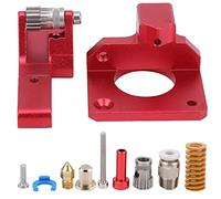 EstrUder 3D ad alte prestazioni ExtrUder Dual Gear CNC Machined Alluminum ExtrUder Drive Feeder Compatibile con Ender 3 Cr10s Pro Btech Stampanti 3D Rosso 1,75 mm Supporto