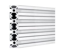 Estrusione di alluminio con scanalatura a V, 4 pezzi 20x20mm Profilo quadrato Slot tipo T 2020 Guida lineare estrusa in anodizzato for staffa del telaio(Sliver,350mm long)