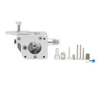 Estrusore 3D Metallico Dual Drive, Corpo Interamente in Acciaio, Filamento 1.75mm, Argento - Tecnologia Doppia Marcia, Alimentazione e Regolabile, Compatibile con Stampanti 3D (Mano sinistra)