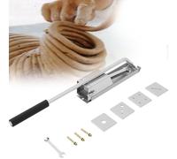 Estrusore per argilla in acciaio inox con manico, stampo a 4 strati per ceramica e argilla morbida, ideale per progetti di ceramica e scultura