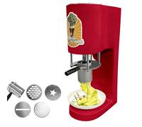 Estrusore Professionale per Gelato a Spaghetti, Commerciale Con 4 Stampi Intercambiabili, 6-8 S/Coppa, Avvio One-Touch Macchina per Dessert Soft Serve, Per Negozi E Catering(Red)