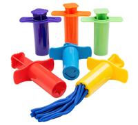 Estrusori per pasta READY 2 LEARN - Set da 6 - Attrezzi per pasta modellabile - Per bambini dai 2 anni in su - Accessori artistici per ceramica e