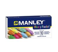 Estuche 10 ceras Manley Colores Especiales (FLUO+PASTEL)
