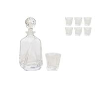 ESTUCHE 6 VASOS 280ML+BOTELLA 650ML VIDRIO