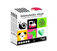 Estuche Estimulación Visual: 4 Libros Evolutivos de 0 a 12 Meses: 5