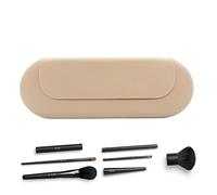 Estuche organizador de brochas de maquillaje, estuche de silicona para guardar herramientas de belleza, estuche compacto para accesorios, contenedor portátil para cosméticos, estuche de viaje, caja re