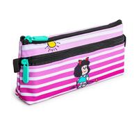 Estuche Portatodo Plano Grafoplás Mafalda Birdie 2 Cremallere