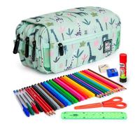 Estuche Triplo Colepack Ecodes Jungle con Materiale Scolastico Incluso