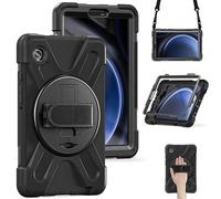 eSTUFF Austin Defender Case Samsung Galaxy Tab A9+ with Hand, W128609215 (Galaxy Tab A9+ with Hand Strap and Shoulder Strap. Nero)