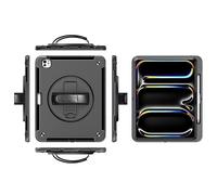 eSTUFF ES68104004-BULK custodia per tablet (iPad Pro 13 2025/2024 OHIO - Defender Case with hand strap - and shoulder strap. Black - Warranty: 24M)