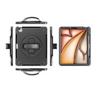 eSTUFF ES68104006-BULK custodia per tablet (iPad Air 13 - 2026/2025/2024/iPad Pro 12.9 - 2022-2018 OHIO Defender Case with hand strap and shoulder strap. Black - Warranty: 24M)
