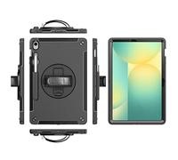eSTUFF ES68105003-BULK custodia per tablet (Galaxy Tab S10+/S9FE+/S9+ - OHIO Defender Case with hand - strap and shoulder strap. Black - Warranty: 24M)