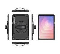 eSTUFF ES68105009-BULK custodia per tablet (Galaxy Tab S10FE+ OHIO - Defender Case with hand strap - and shoulder strap. Black - Warranty: 24M)