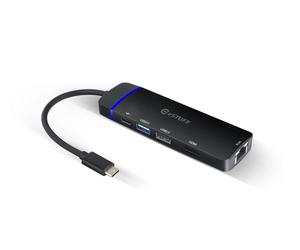 eSTUFF GLB235420 replicatore di porte e docking station per laptop USB 3.2 Gen 1 [3.1 Gen 1] Type-C Nero (USB-C 5-in-1 Mobile Hub PD100W - Warranty: 24M) - Nouvo