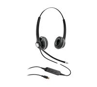 eSTUFF GLB240450 cuffia e auricolare Cablato A Padiglione Ufficio USB tipo-C Bluetooth Nero (G4045 USB-C Office Headset - Binau