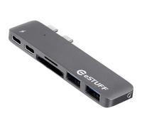 eSTUFF USB-C Slot-in Hub PRO Grey USB 3.0 (3.1 Gen 1) Type-C 5000 Mbit/s Grigio