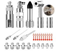 ESTVIIG Ingrassatore Manuale,28 Pezzi Mini Pistola per Grasso Kit Piccola Pistola per Grasso 7 Tipi di Accessori per Pistole per Grasso per Tutti Pressa Grasso