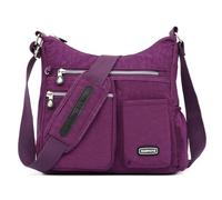 Estwell Borsa a Tracolla Donna Grande Capacità Impermeabile Nailon Borse a Spalla Multiple Tasche Casuale Moda Crossbady Borsello per Viaggio Scuola Shopping Lavoro