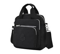 Estwell Borsa a Tracolla Donna Impermeabile Nailon Piccola Zaino Elegante Multiple Tasche Borse a Spalla per Viaggio Scuola Shopping Lavoro, Nero