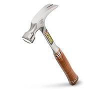 Estwing Hammer - 20 oz Straight Rip Claw with Smooth Face & Genuine Leather Grip - E20S