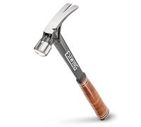 ESTWING Ultra Series Hammer - 15 oz Rip Claw Framing Hammer with Smooth Face & Genuine Leather Grip - E15S