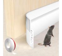 Esufeir 39"/1M Bianco Paraspifferi Porta Entrata,Gomma Paraspifferi sotto porta esterna,Autoadesivo Silicone Isolante Acustico Insonorizzazione,Striscia sigillata per porta interna,Copre le porte del