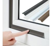 ESUFEIR Paraspifferi, Nylon Schiuma Guarnizione Adesiva, Striscia Sigillante per Porte e Finestre Scorrevoli, Sotto Porta Entrata per Spifferi (3M, Schwarz)