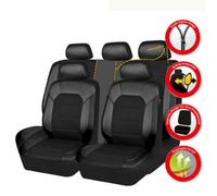 ESUKAR Auto Set Coprisedili per Skoda Kamiq/2019 2020 2021 2022 2023 5 posti, Completo Antiscivolo Traspirante Protezione Sedile Anteriori e Posteriori Auto Accessori,Black/A