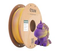 eSUN Filamento opaco a doppio colore, filamento PLA opaco da 1,75 mm, struttura smerigliata, bobina da 1 kg (2,2 libbre) Filamento di stampa 3D per stampanti 3D, Giallo porpora