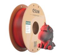 eSUN Filamento opaco a doppio colore, filamento PLA opaco da 1,75 mm, struttura smerigliata, bobina da 1 kg (2,2 libbre) Filamento di stampa 3D per stampanti 3D, Rosso nero