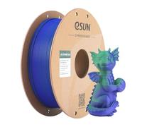 eSUN Filamento opaco a doppio colore, filamento PLA opaco da 1,75 mm, struttura smerigliata, bobina da 1 kg (2,2 libbre) Filamento di stampa 3D per stampanti 3D, Verde blu