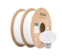 eSUN filamento PET 1,75 mm, alta tenacità, 1 kg per bobina, 2 rotoli di materiale di stampa per stampanti 3D, Bianco-2KG