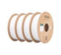 eSUN filamento PET 1,75 mm, alta tenacità, 1 kg per bobina, 4 rotoli di materiale di stampa per stampanti 3D, Bianco-4KG