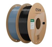 eSUN Filamento PLA 1,75 mm, filamento di Basic PLA 2kg Grigio & Nero | Precisione dimensionale +/- 0,03 mm. Stampa fluida e veloce senza intasamenti. Materiale premium per stampanti 3D FDM.