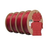 eSUN Filamento PLA 1,75 mm, filamento di Basic PLA per stampante 3D Precisione dimensionale +/- 0,03 mm, 1 kg per bobina, 4 bobine di filamento 3D per stampa 3D, Rosso pompieri-4KG