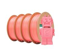 eSUN Filamento PLA 1,75 mm, filamento di Basic PLA per stampante 3D Precisione dimensionale +/- 0,03 mm, 1 kg per bobina, 4 bobine di filamento 3D per stampa 3D, Rosa-4KG