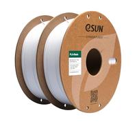 eSUN Filamento PLA 1,75 mm, filamento di Basic PLA per stampante 3D Precisione dimensionale +/- 0,03 mm, 1 kg per bobina, 2 bobine di filamento 3D per stampa 3D, Bianco Freddo
