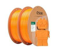 eSUN Filamento PLA 1,75 mm, filamento di Basic PLA per stampante 3D Precisione dimensionale +/- 0,03 mm, 1 kg per bobina, 2 bobine di filamento 3D per stampa 3D, Arancione-2KG