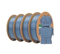 eSUN Filamento PLA 1,75 mm, filamento di Basic PLA per stampante 3D Precisione dimensionale +/- 0,03 mm, 1 kg per bobina, 4 bobine di filamento 3D per stampa 3D, Grigio-4KG