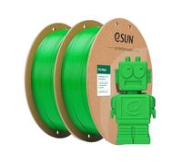 eSUN Filamento PLA 1,75 mm, filamento di Basic PLA per stampante 3D Precisione dimensionale +/- 0,03 mm, 1 kg per bobina, 2 bobine di filamento 3D per stampa 3D, Verde-2KG