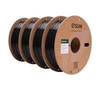 eSUN Filamento PLA 1,75 mm, filamento modificato per stampante 3D PLA, precisione dimensionale +/- 0,03 mm, bobina da 1 kg (2,2 libbre) filamento di stampa 3D (Nero, 4KG)