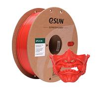 eSUN PLA Filamento 1,75 mm, filamento modificato per stampante 3D PLA, precisione dimensionale +/- 0,03 mm, bobina da 1 kg (2,2 libbre) Filamento di stampa 3D per stampanti 3D (C-Rosso)